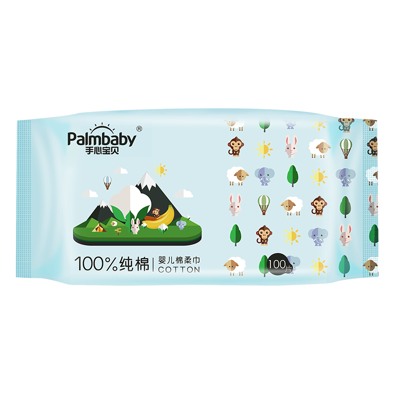 Palmbaby Cotton Soft Tissue for Dry and Wet Use