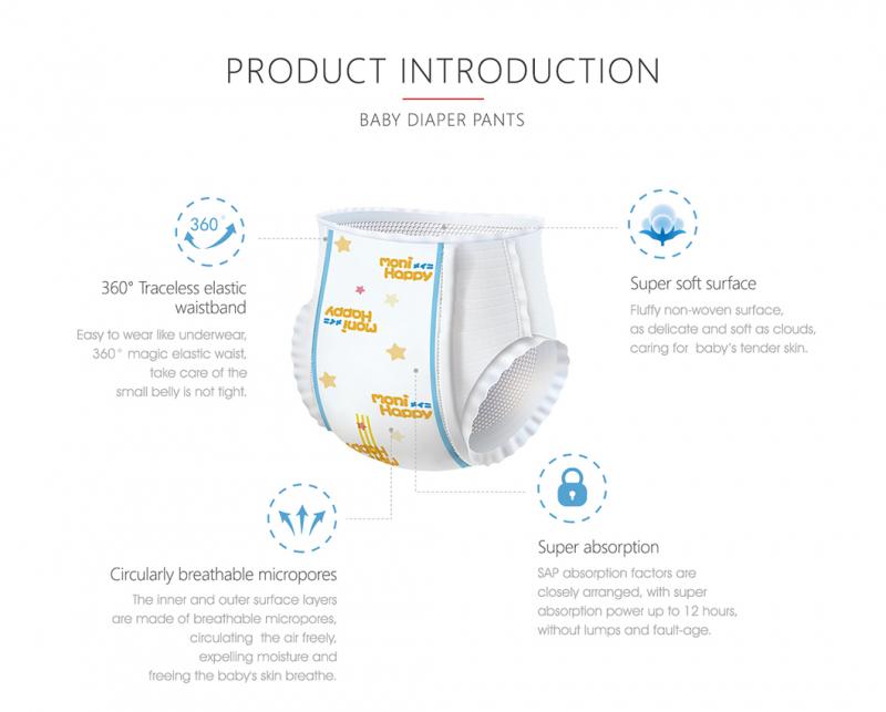 OEM Moni Happy Disposable Baby Diaper