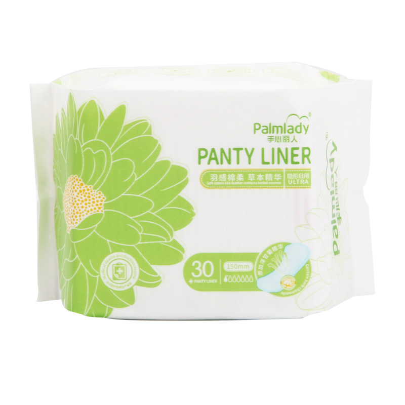 PalmLady Soft Cotton Panty Liner Ultra-Thin Herbal Essence 150mm