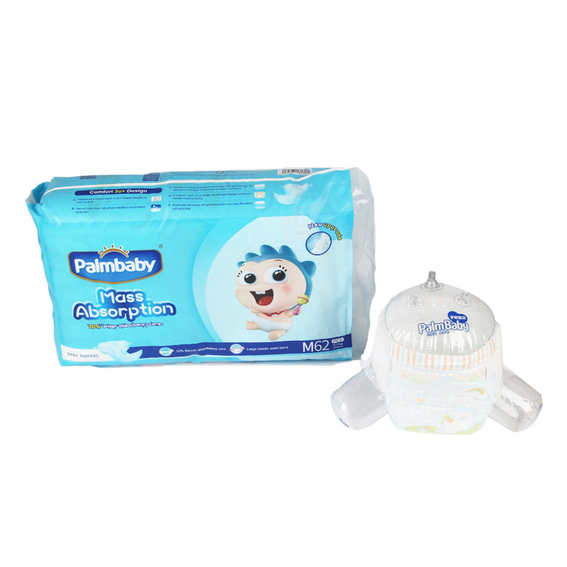 Free sample baby diaper mass absorbent core soft diaper for baby 