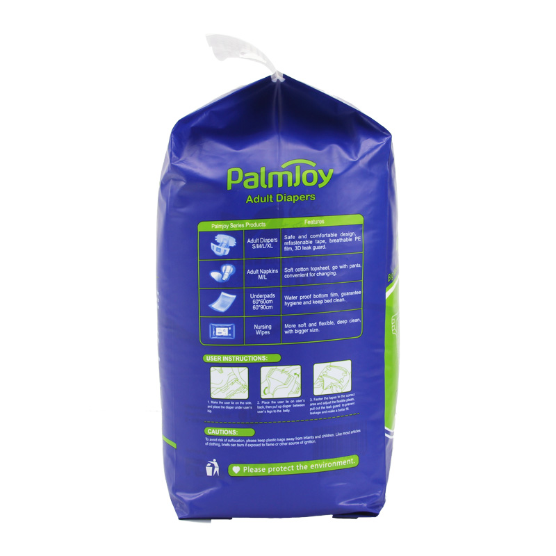 Palmjoy Mass absorbent adult diaper elderly care products 