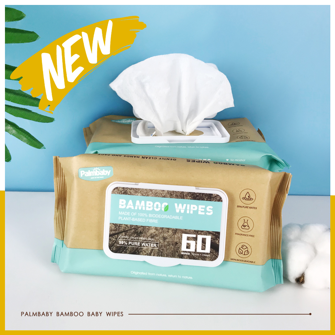 Biodegradable Bamboo Wipes Natural Organic Baby Cleaning Wipes Eco Fragrance Alcohol Free Water Wet Wipes Baby Wipes