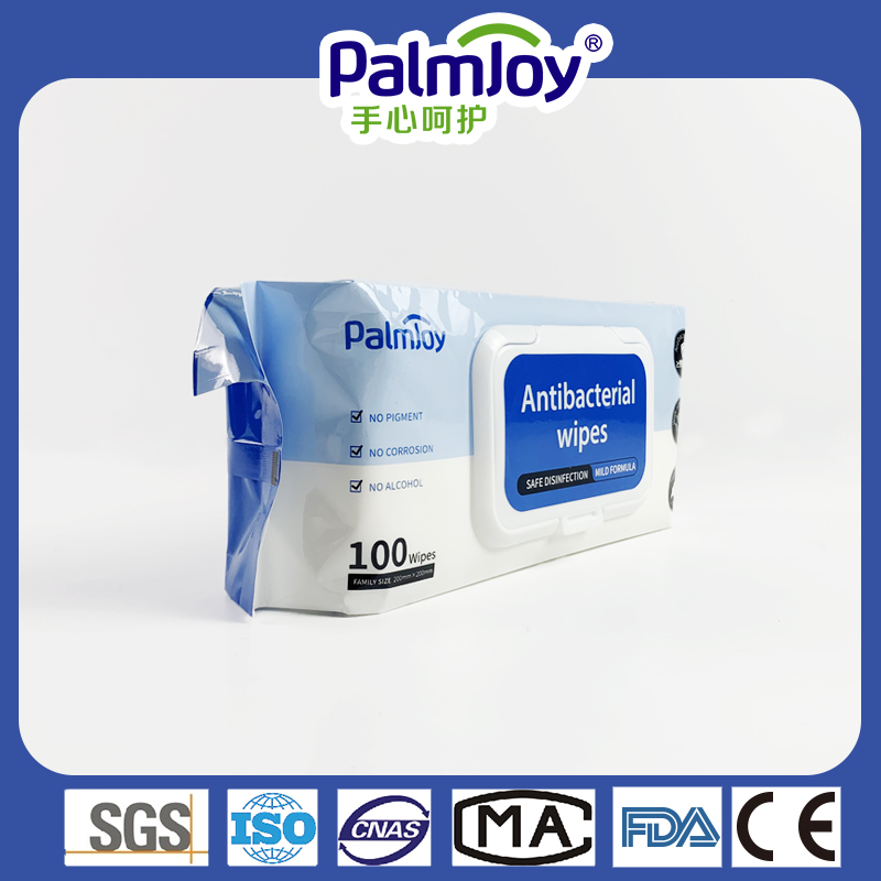 Palmjoy 100 Counts Antibacterial Surface Wipes for Adult or Hospital Use