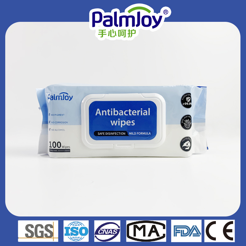 Palmjoy 100 Counts Antibacterial Surface Wipes for Adult or Hospital Use