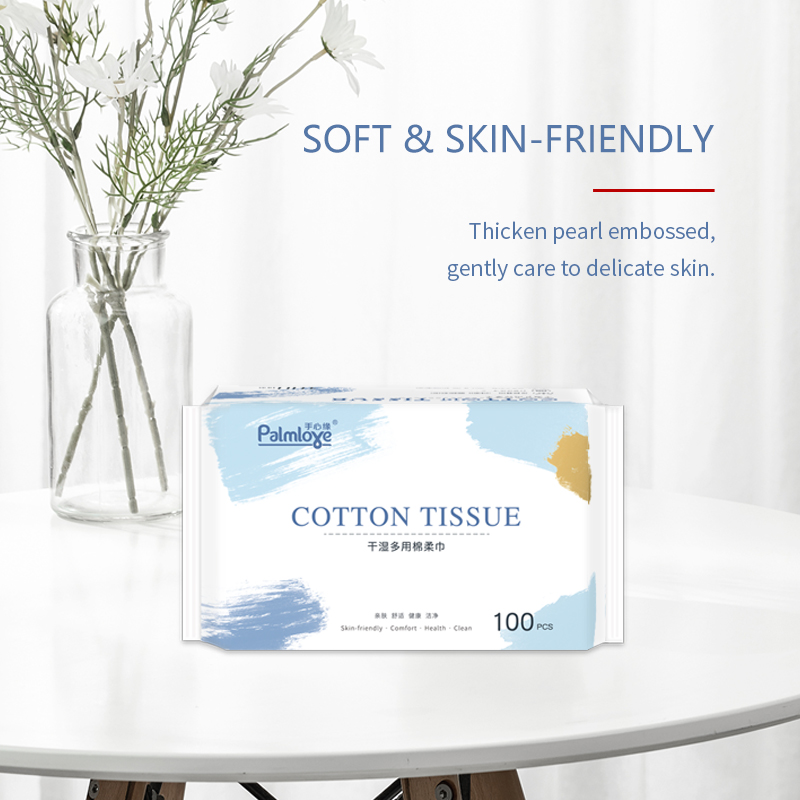 Cotton Tissues for Baby Sensitive Skin Care and Removing Face Eye Heavy Makeup Disposable Facial Cotton Tissues