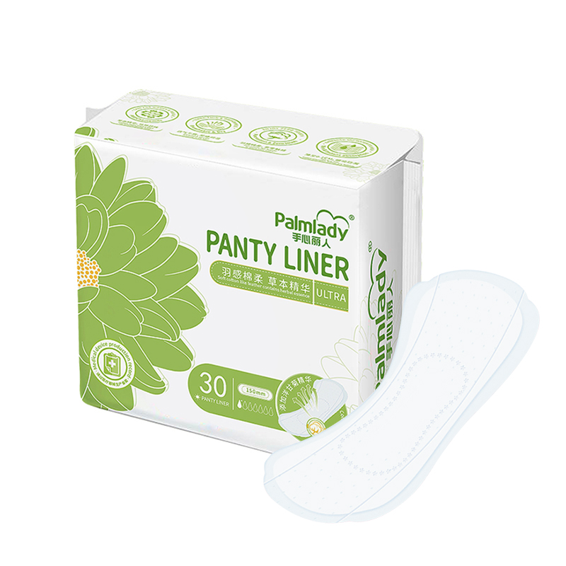 High quality sanitary napkin ultra thin fluff pulp panty liner Chinese herbal for ladies