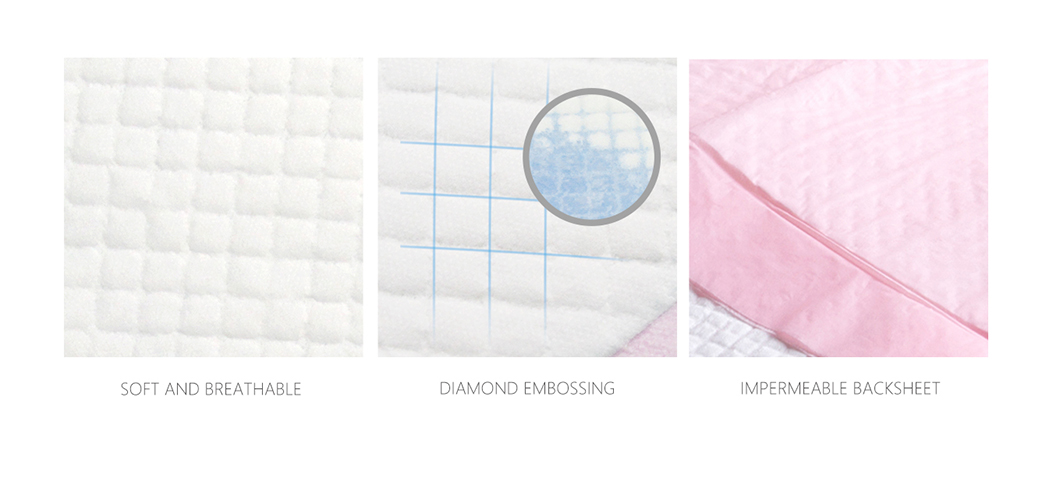 Waterproof breathable material nursing pad big size 60*90 