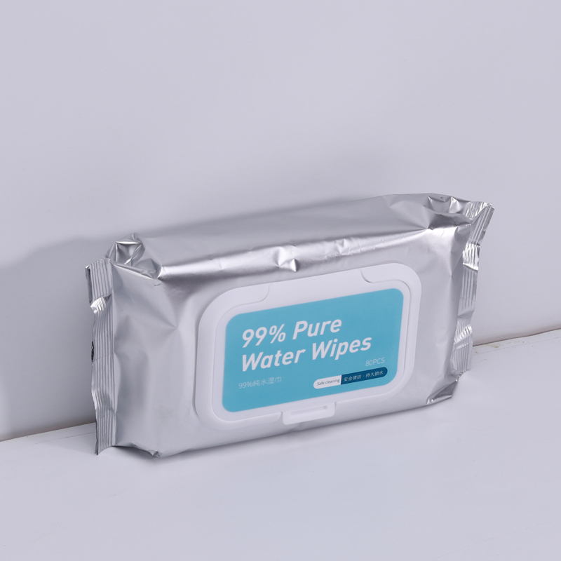 pure water wet wipes 99.9% pure water wet wipes non scented big size cleaning moisture wipes