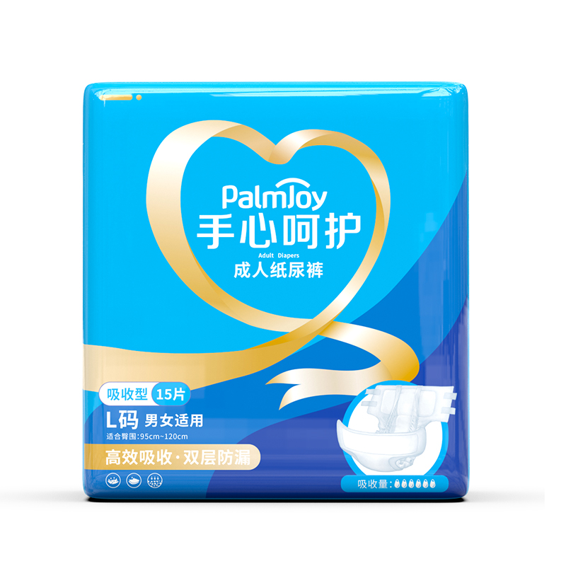 Palmjoy mass absorption adult diapers imported SAP and fluff pulp