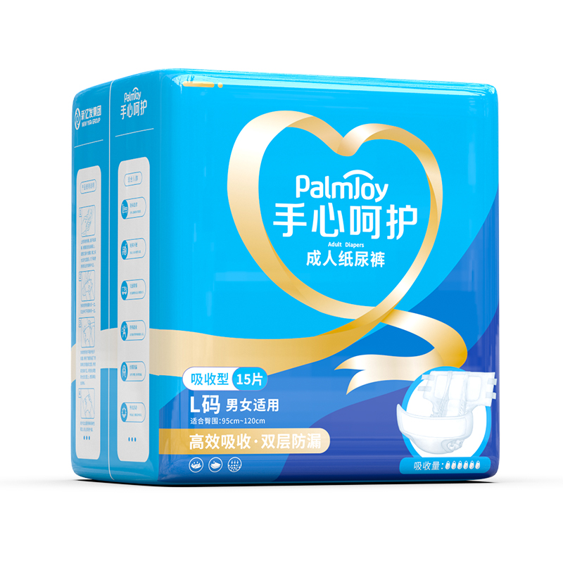 Palmjoy mass absorption adult diapers imported SAP and fluff pulp