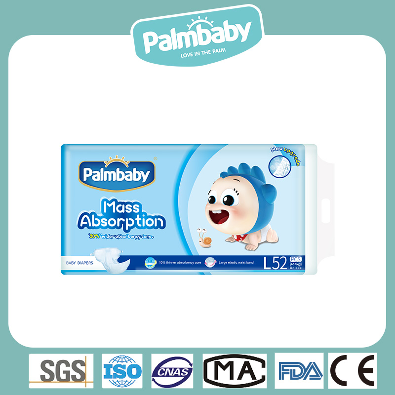 Popular in Russia Market Palmbaby Diaper Eco Friendly Top Quality Disposable Baby Diaper