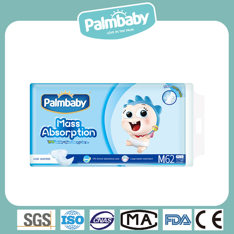 Popular in Russia Market Palmbaby Diaper Eco Friendly Top Quality Disposable Baby Diaper