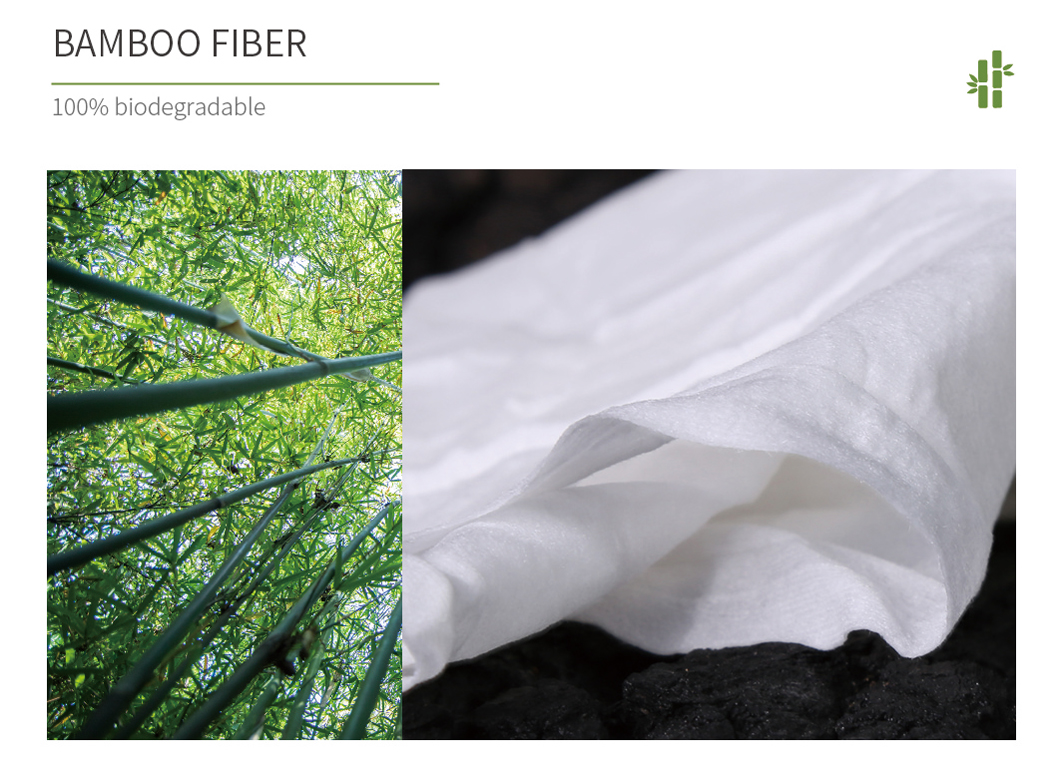 biodegradable organic natural bamboo shower wipes disposable out door wipes hygiene products