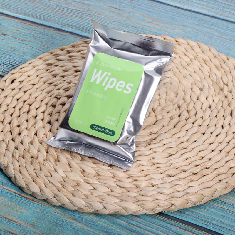 biodegradable organic natural bamboo shower wipes disposable out door wipes hygiene products