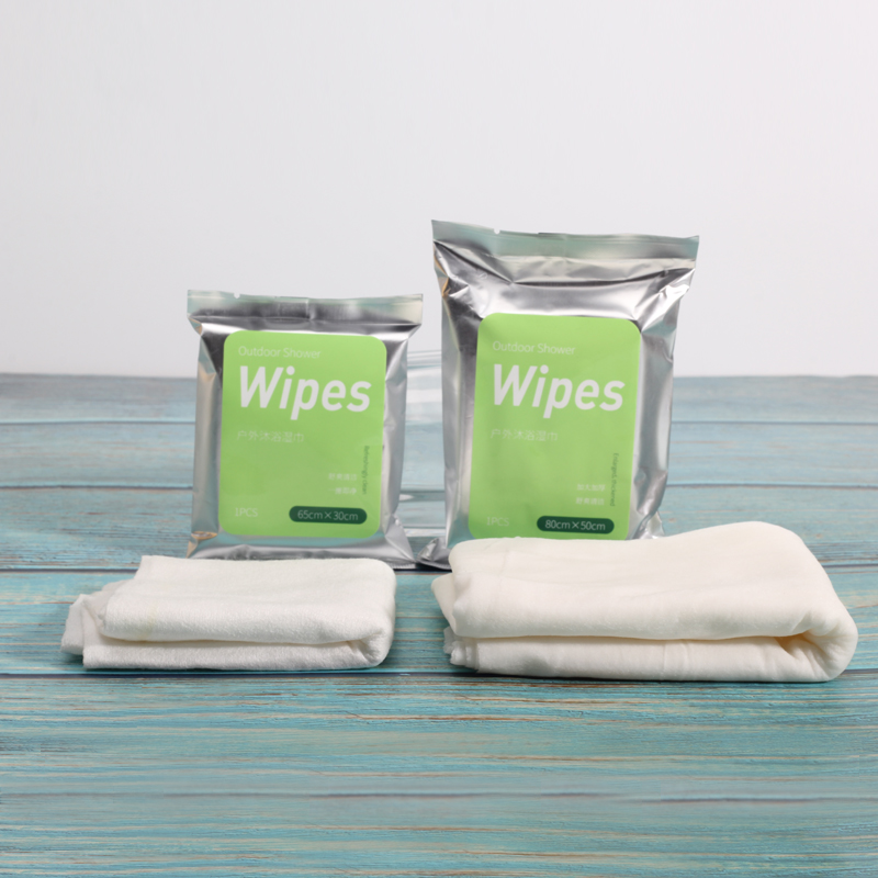 biodegradable organic natural bamboo shower wipes disposable out door wipes hygiene products