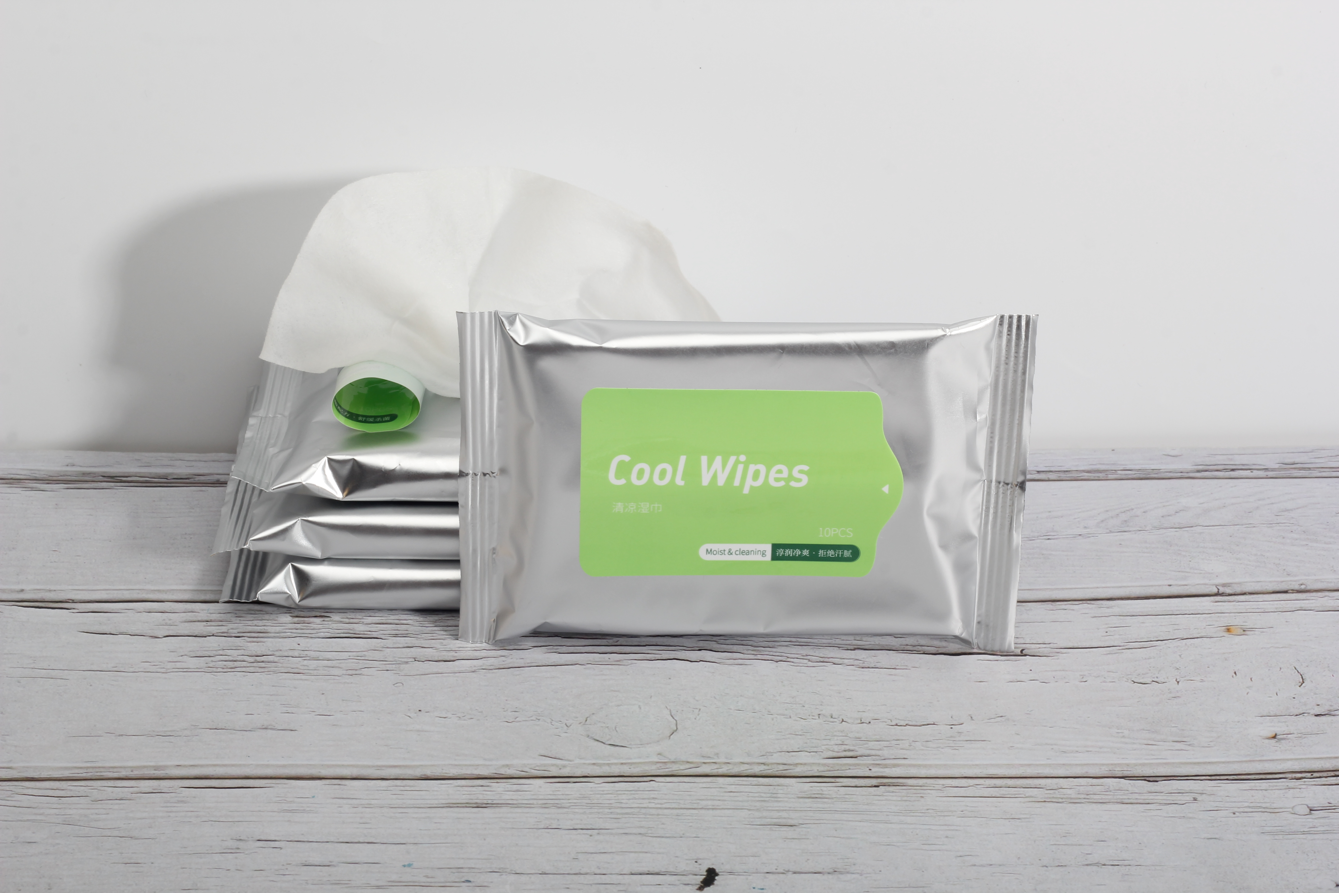 Cool Wet Wipes Face Cleaning Refresh Wipes Natural Spunlace Nonwoven Fabric Wipes