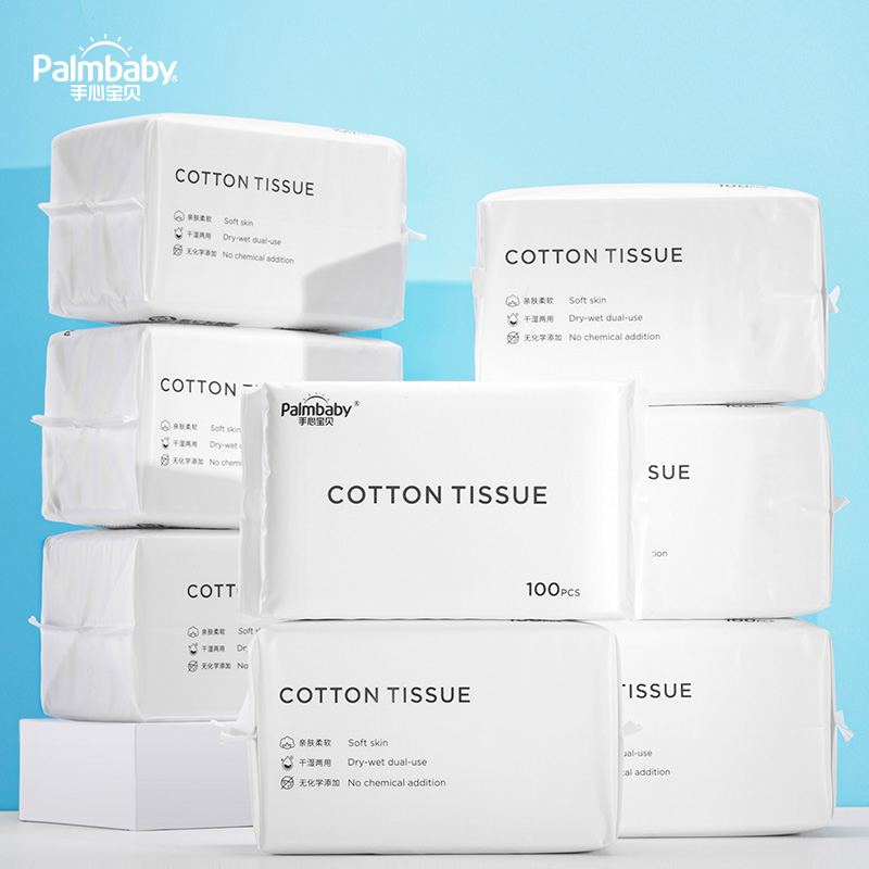 Palmbaby soft dry wipes pure cotton cleaning tissue 