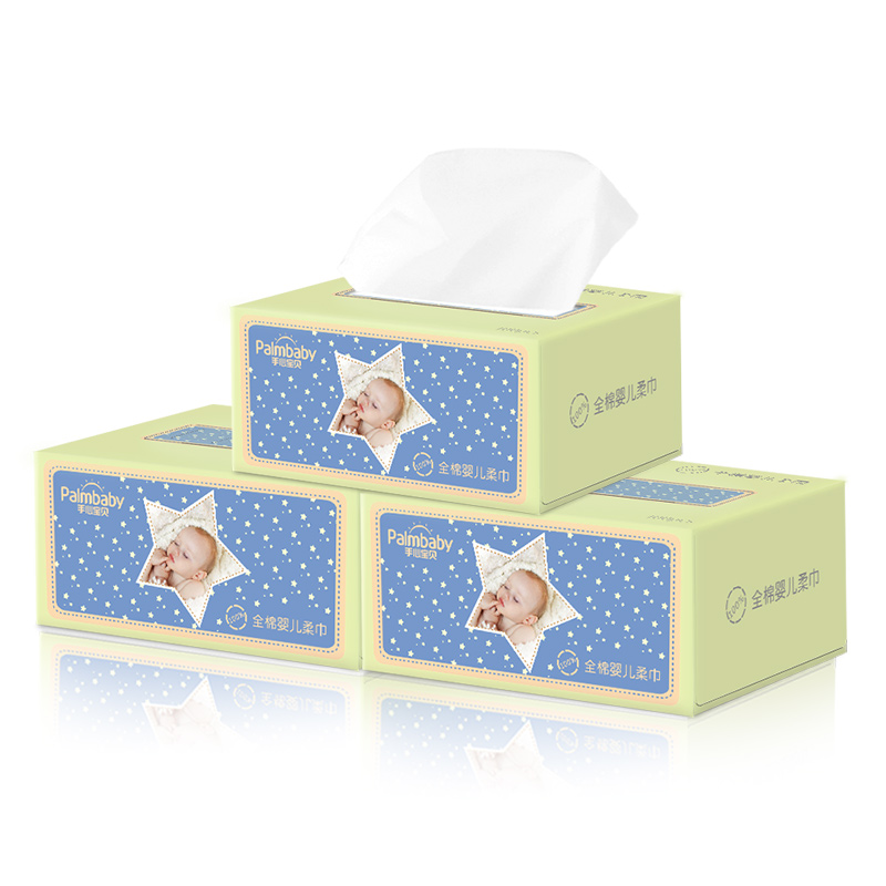 Delicate and smooth touch baby cotton wipes dry wipes