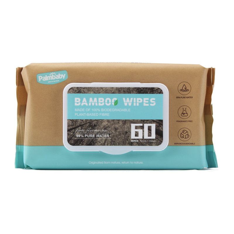 Bambo 100% Biodegradable Wet Wipes Natural Bamboo Fiber Baby Wipes