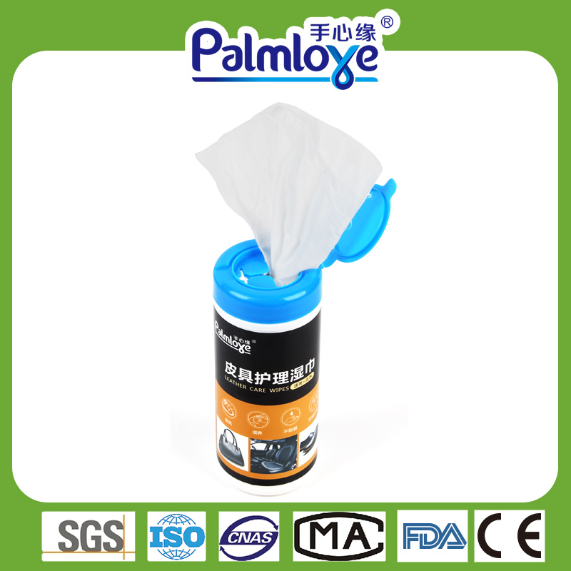 Leather Care Clean Wipes Nonwoven Barrel Wipes Wet Tissue Cleaning Caring Leather Wipes