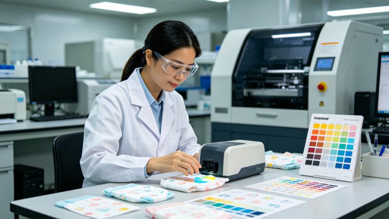 Verify Print Quality & Color Consistency in Diaper Factory
